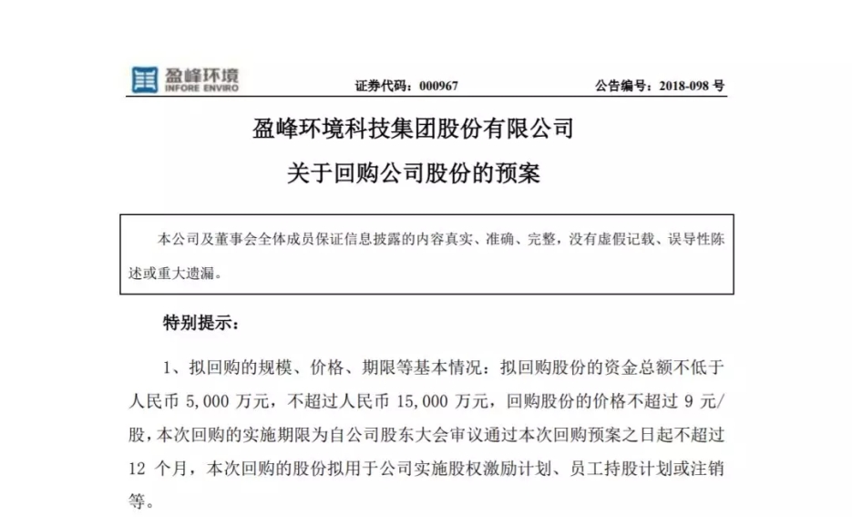 好博环境宣布回购部分公司社会公众股份